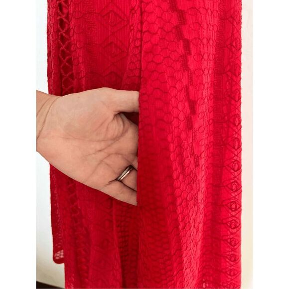 Free People Women’s 2 Wherever You Go Red Lace Dress - Picture 12 of 12